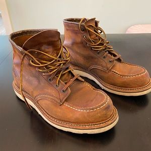 Red Wing Heritage Moc Toe Boots 9D. Copper Rough +Tough. Broken In!